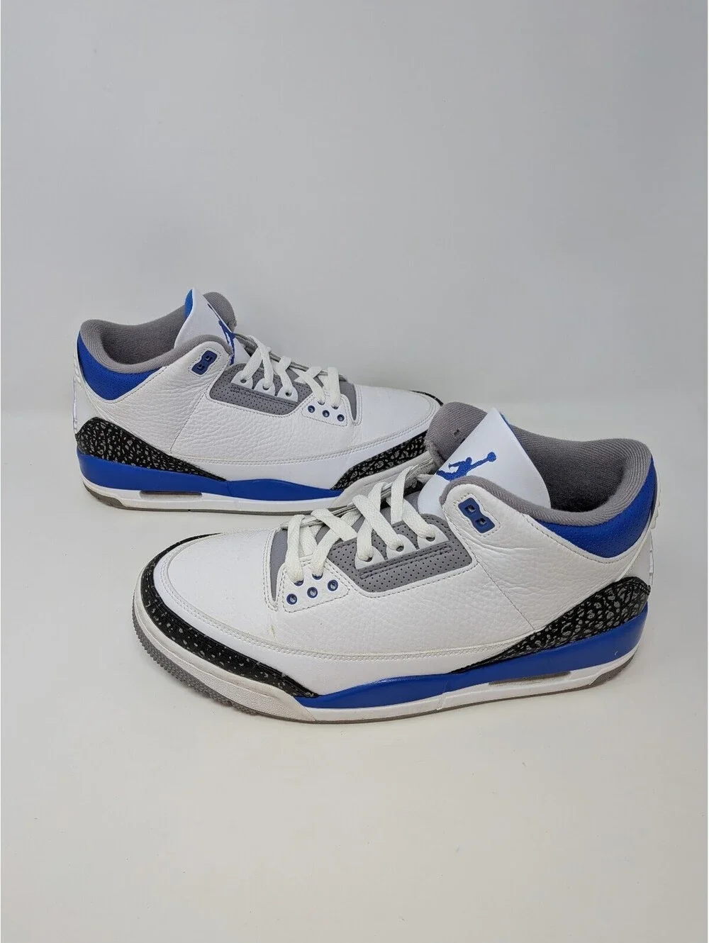 Air Jordan 3 Retro Racer Blue Men's Size 10 CT8532-145 White Black 2021